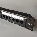 1U 24 ports patch panel with cable management